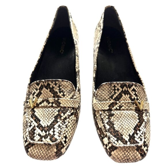 Vionic Hayes Snake Embossed Loafers Slip-On Flats Metallic V Ivory Multi Size 8 - Picture 5 of 10